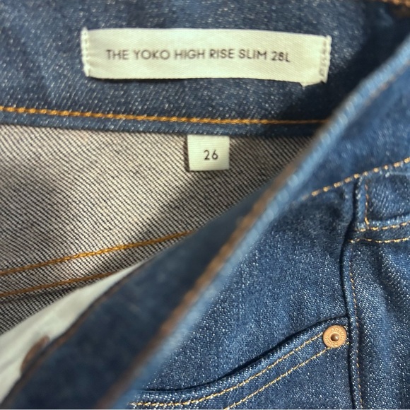 Denim Forum The Yoko High Rise Slim Blue 26W 28L NWOT - Picture 5 of 5
